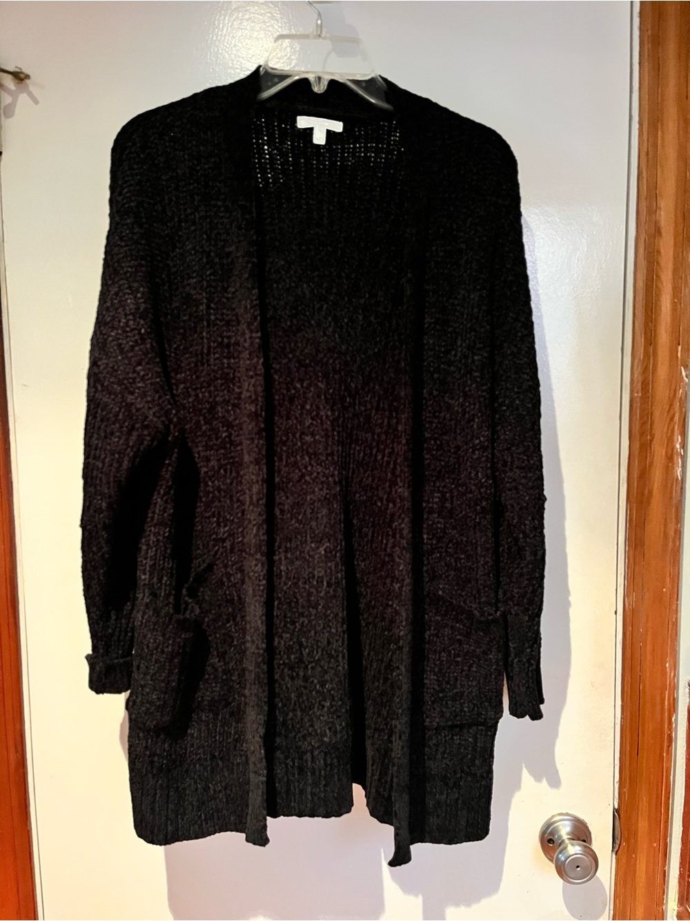 Maurices Black Open-Front Cardigan